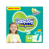 Baby Joy Diapers, Size (7), Mega Pack, 34 Diapers