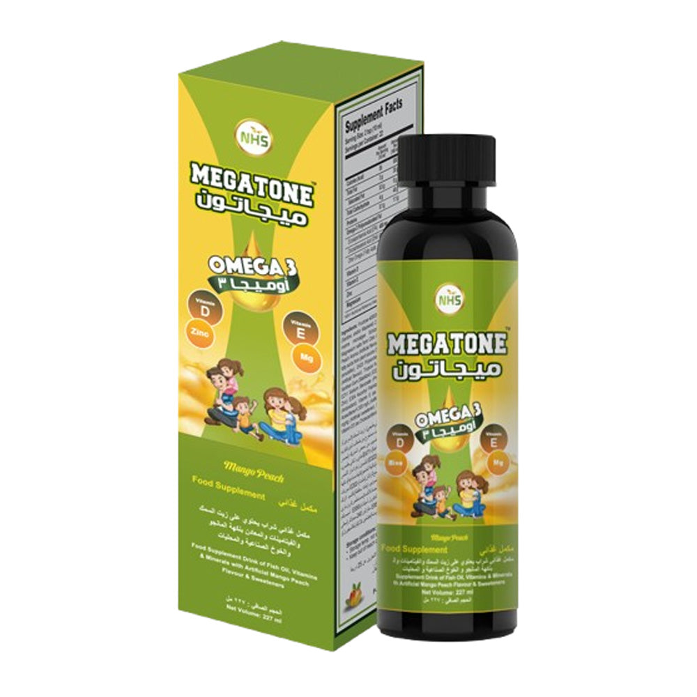 Megaton Omega 3 Fish Oil Drink with Mango and Peach Flavor 227 ml