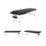 Portable massage bed black