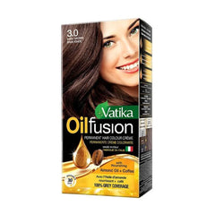 Vatika Hair Dye Oil Fusion 3/0 Dark Brown in 2 - 50 ml