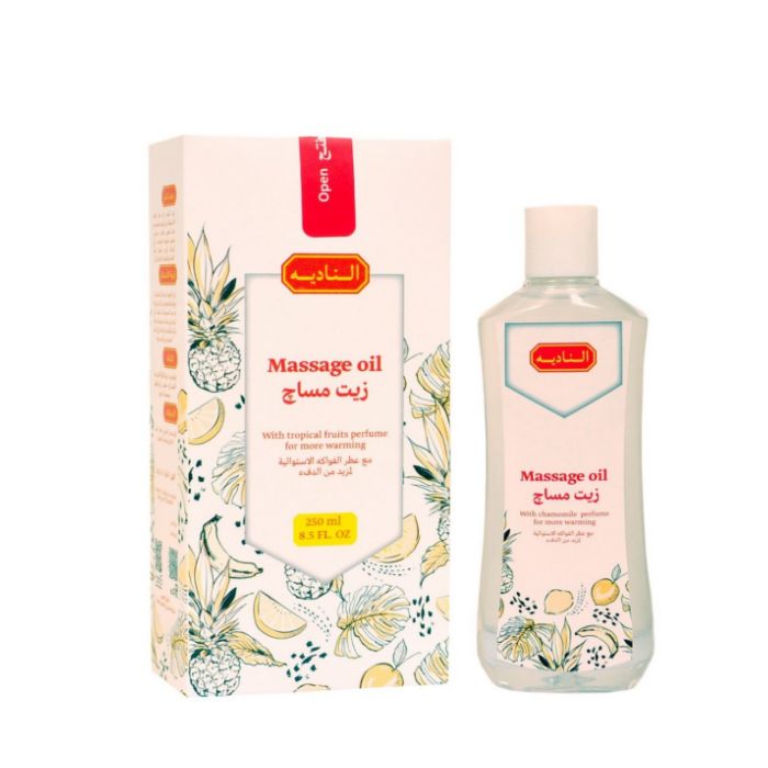زيت مساج مع عطر الفواكه الاستوائية من الناديه 
