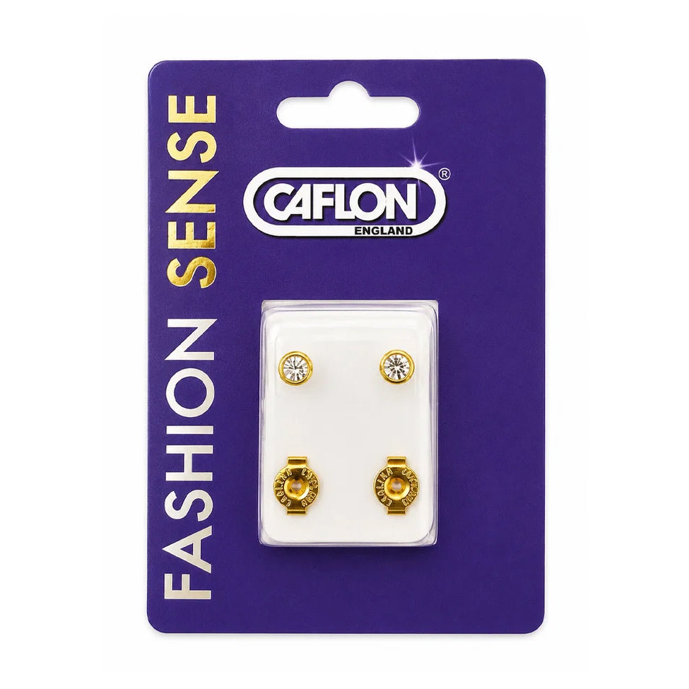 Fashion Sense 24K Gold-Plated Zircon Stone Earrings by Kaflon