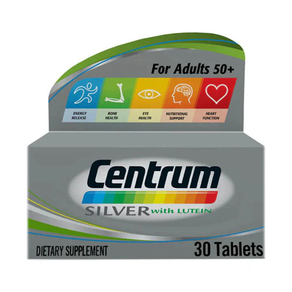 Centrum Silver Multivitamins with Lutein - 30 Tablets