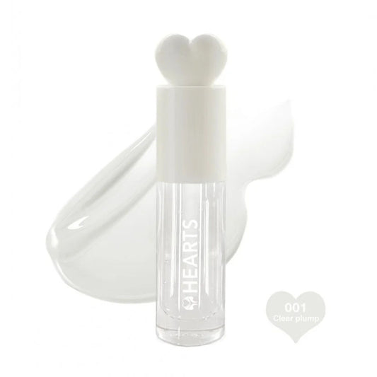 Hearts Lip Gloss Clear Plump 001