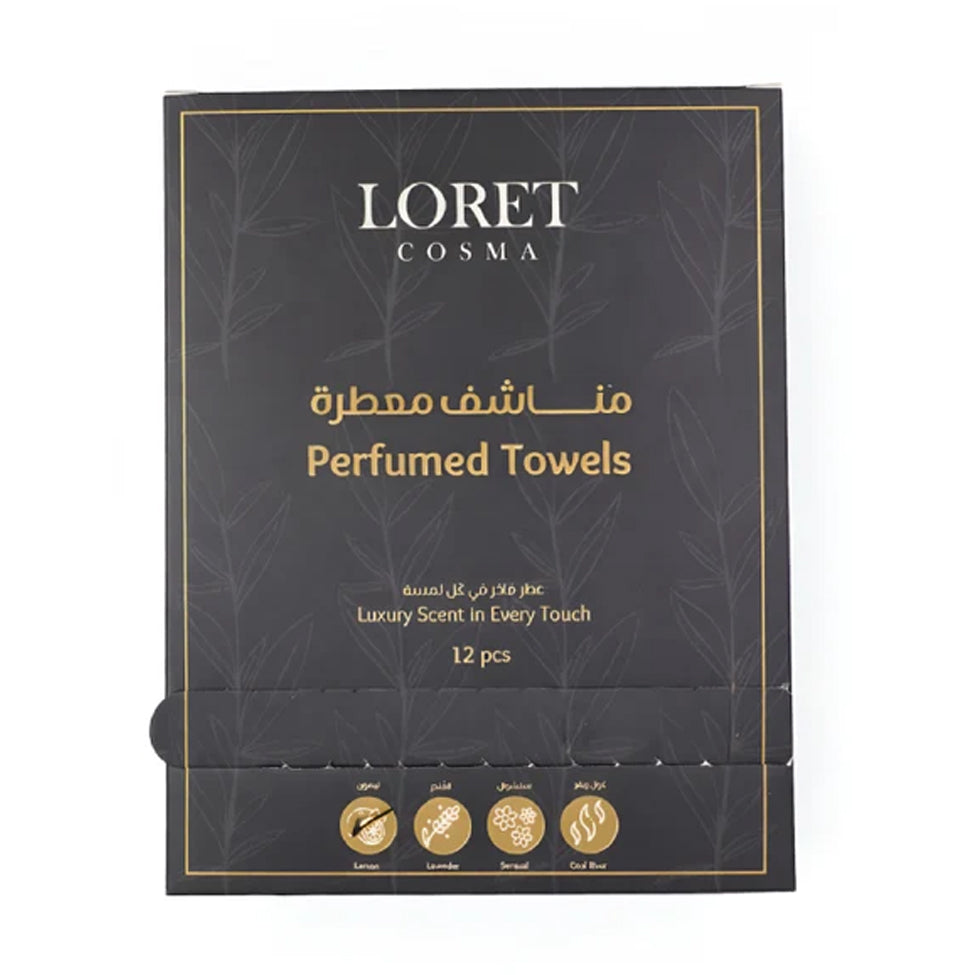 لوريت مناشف 12 قطعة معطرة