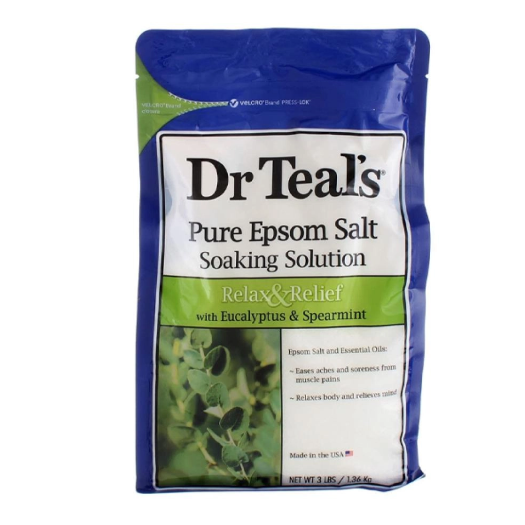 دكتور تيلز ملح إستحمام إبسوم النقي استرخاء وتخفيف مع الأوكالبتوس والنعناع السنبلي 1.36 كغ |  صيدلية.كوم.