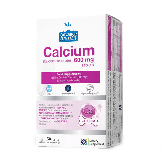 Calcium carbonate Calcium 600 mg, 60 Tablets by Advance Health.