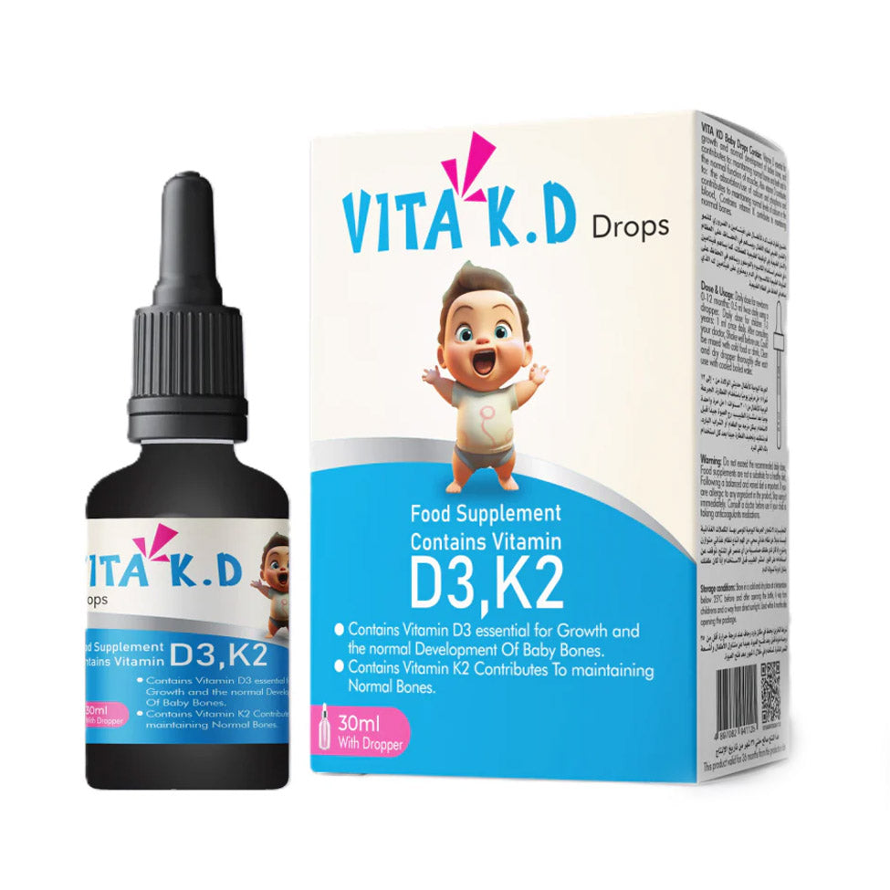 Advance Health VITA K D (Vit D3 & K2) – Baby Bone Growth Support 30ml