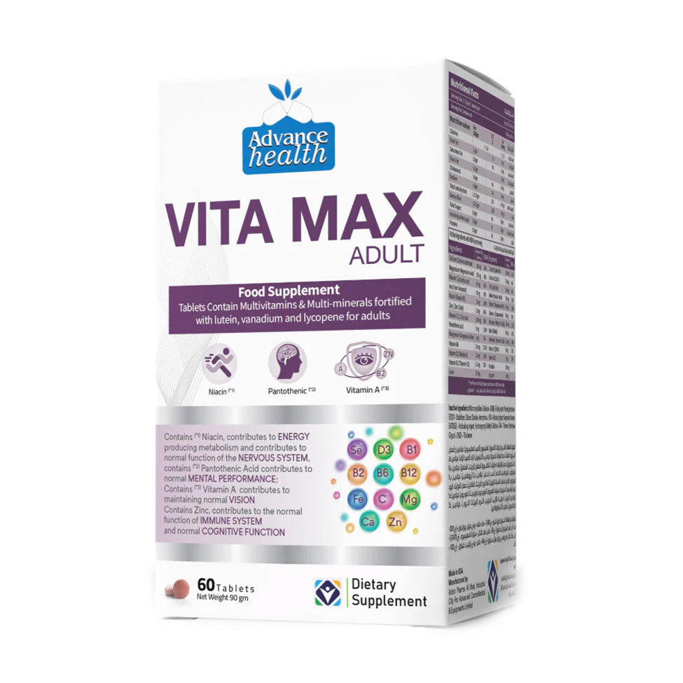  Advance Health VITA MAX – Multivitamin & Mineral Complex for Adults (60 Tablets)