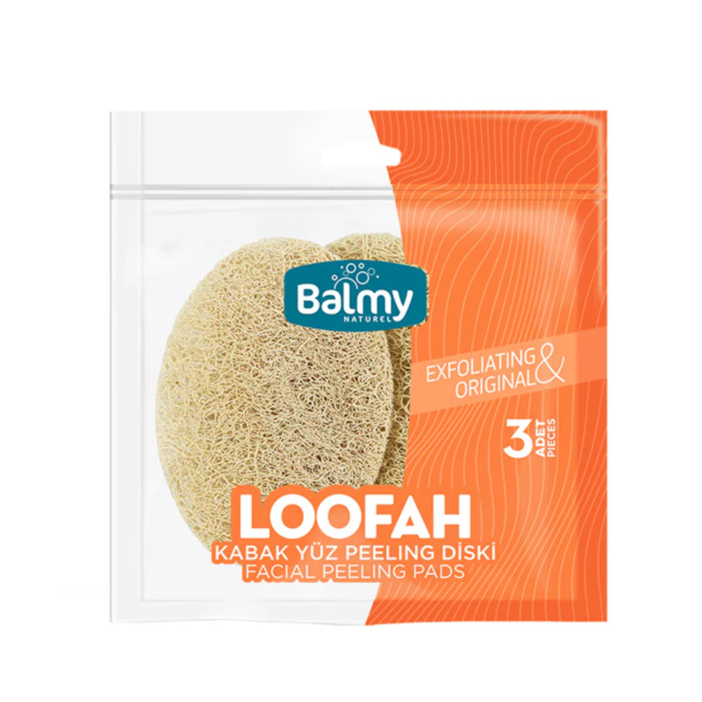Balmy Body Loofah Natural Facial Exfoliator 3 Pieces