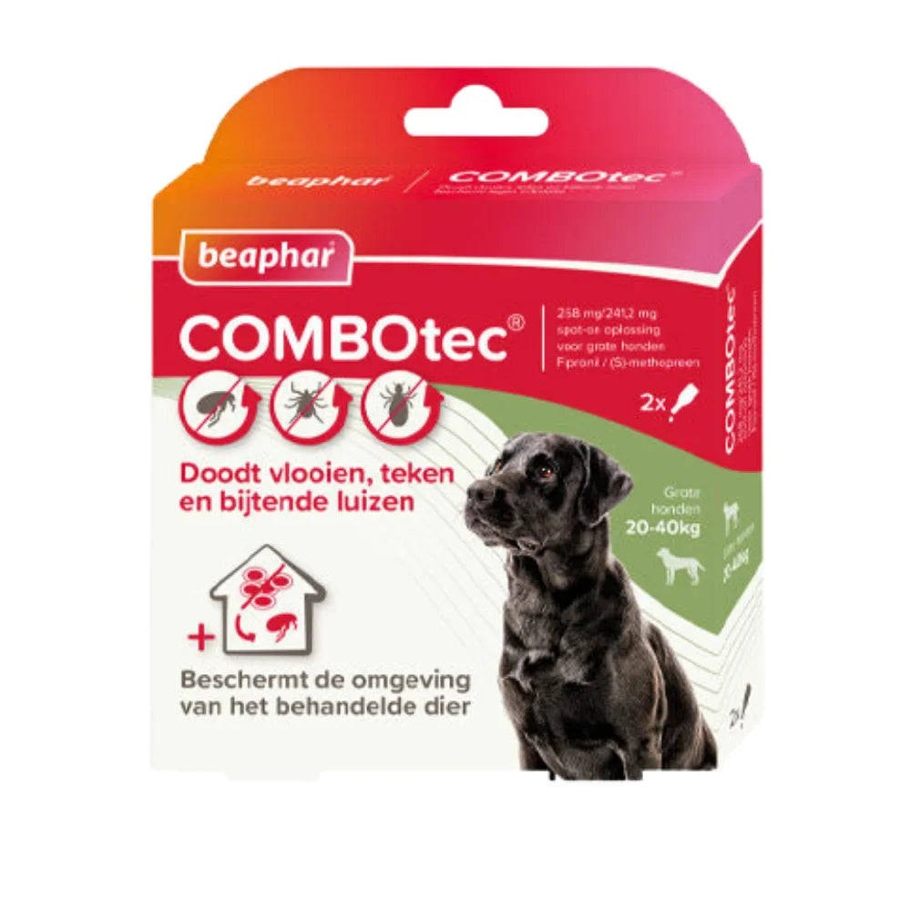 بيفار كومبوتيك قطرة لعلاج البراغيث والقراد والقمل للكلاب الكبيرة (40-20 كيلو) 268x2 مغ |  صيدلية.كوم.