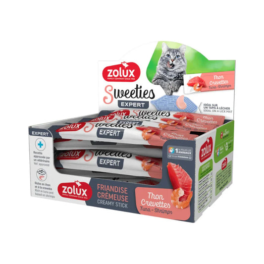 زولكس سويتس اكسبرت مكآفات كريمية للقطط بنكهة التونة والجمبري 14 جم |  صيدلية.كوم.