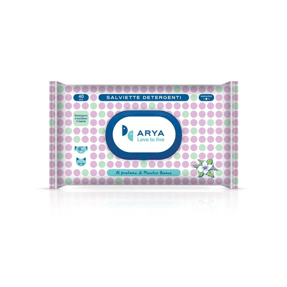 اريا مناديل رطبة بالمسك الأبيض 30×20 سم 40 قطعة |  صيدلية.كوم.