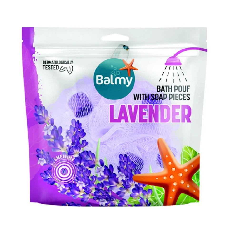Balmy body loofah sponge with lavender