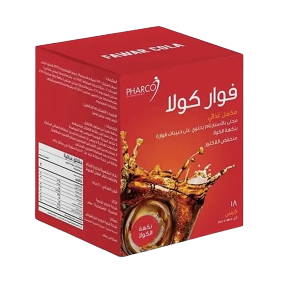 Pharco Fawar cola-flavored effervescent powder 18 sachets