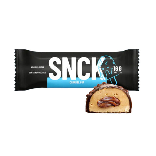 SNCK Caramel And Hazelnut Flavored Protein Bar 16g Protein No Added Sugar