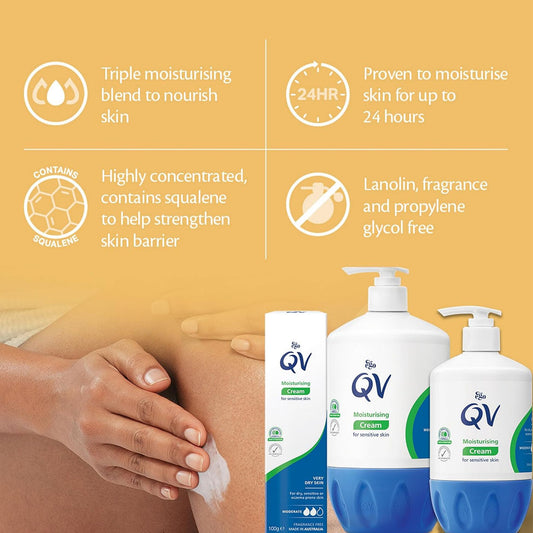 ‏QV كريم مرطب للبشرة
