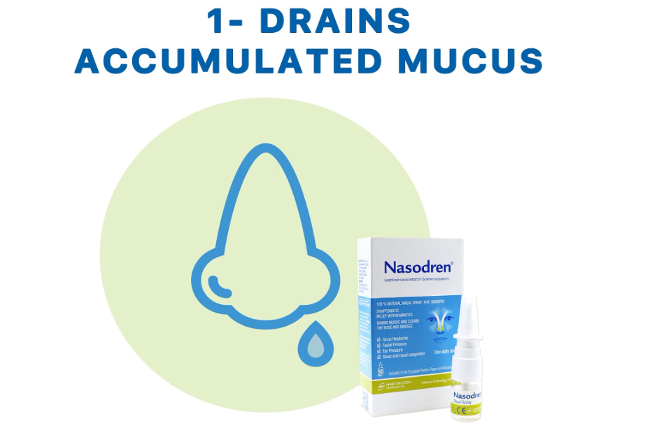 Nasodern nasal spray for sinusitis relieves the effects of inflammation 50 mg
