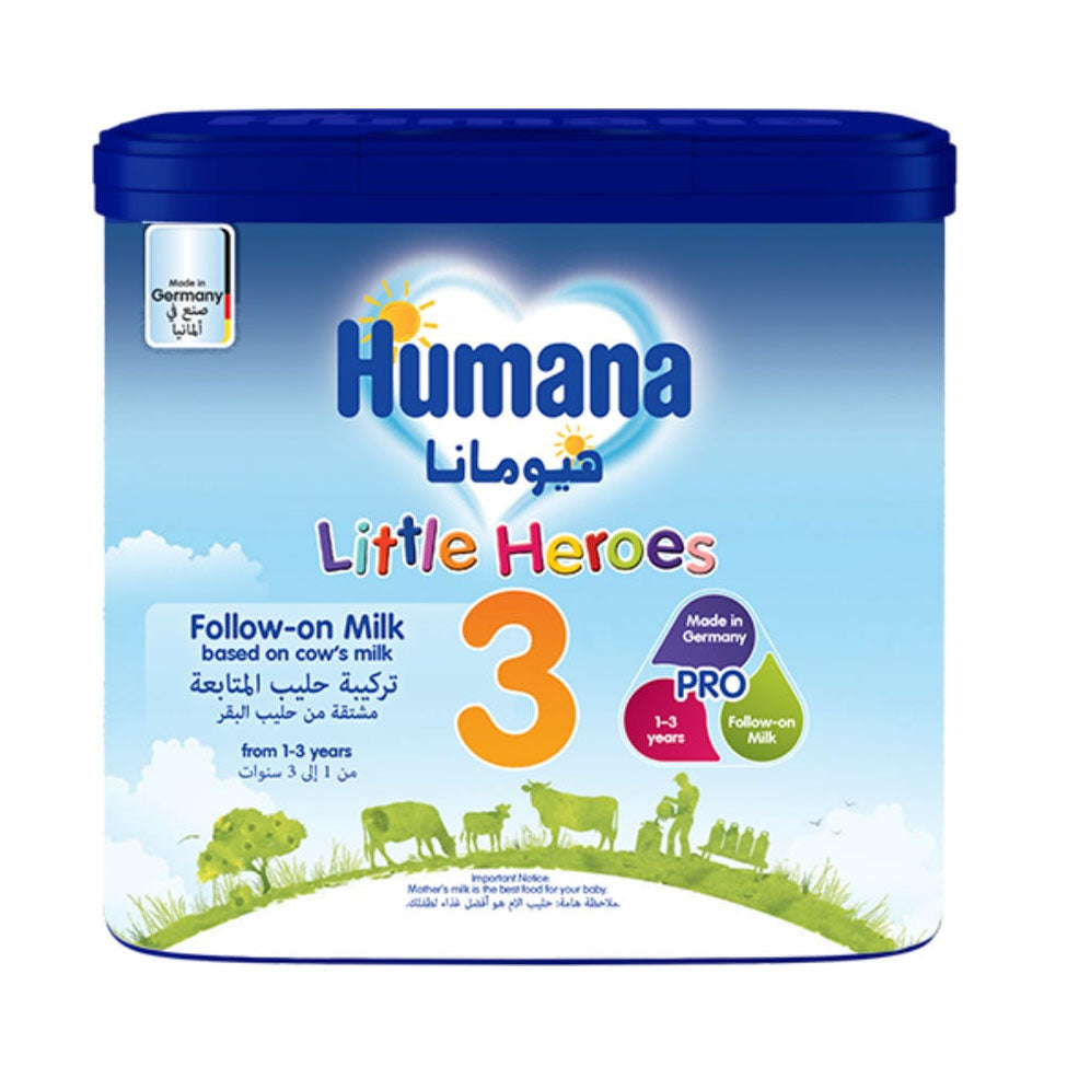 عرض هيومانا 3 حليب أطفال من 1 - 3 سنوات - 400 جم *3 |  صيدلية.كوم.