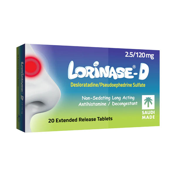 Lorinase-D 2.5/120mg 20 Tablets