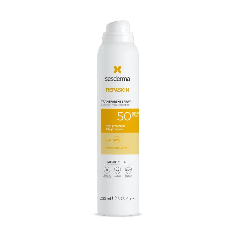 بخاخ واقي شمس ريباسكن شفاف SPF 50+ حجم 200 مل من سيسديرما