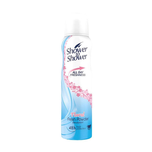 Shower To Shower Deodorant Spray Women Floral Fresh Powder 150ml