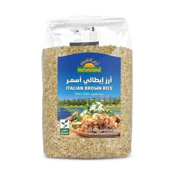 أرض الطبيعة أرز حبة قصيرة أسمر
