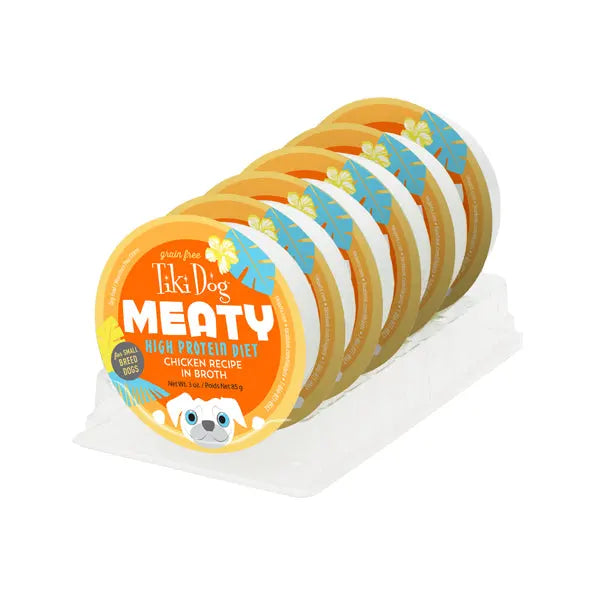 تيكي دوج الوها بتيتس بالدجاج وسالمون في المرق للكلاب الصغيرة 85غ |  صيدلية.كوم.