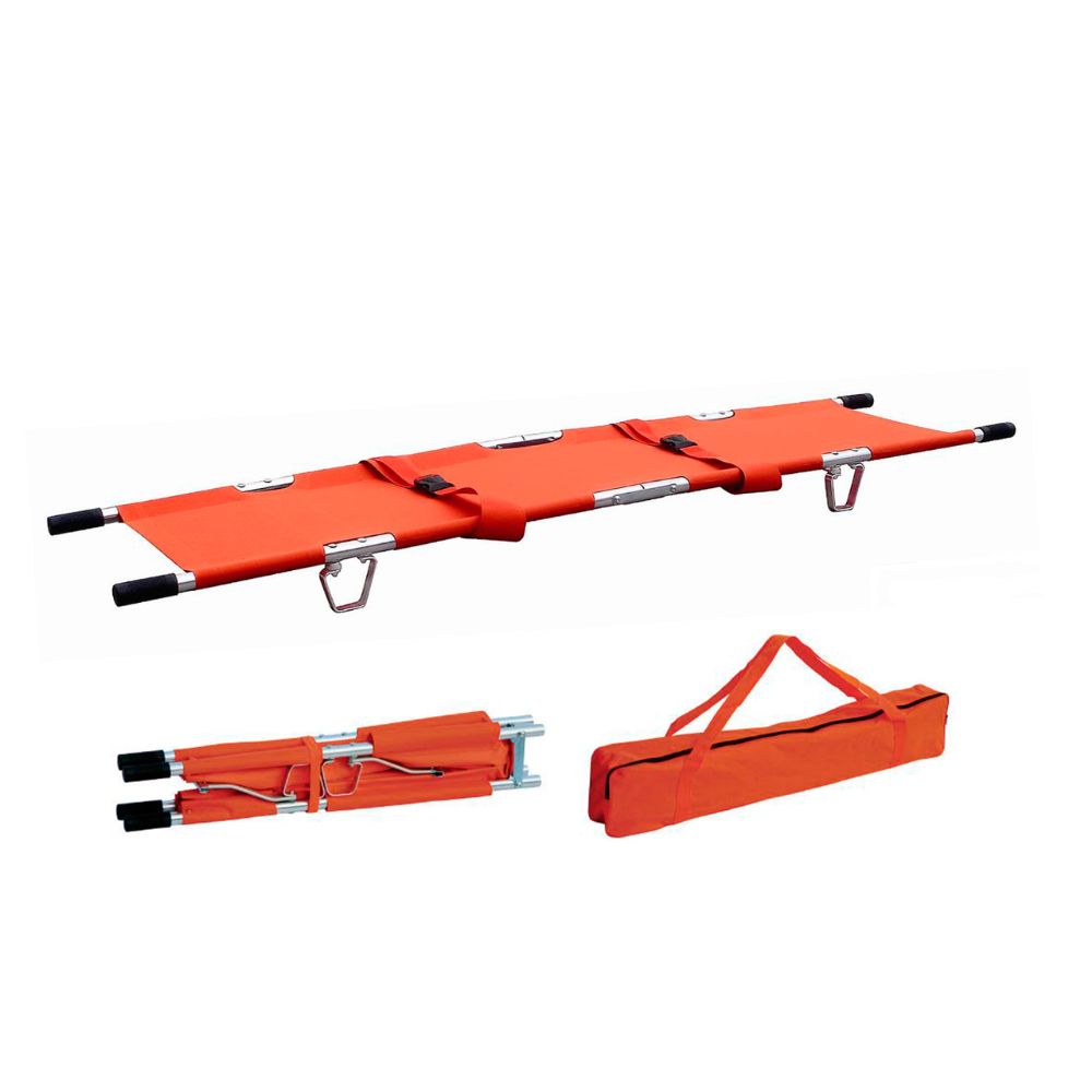 نقالة مريض قابلة للطي وسهلة الحمل باللون البرتقالي |  صيدلية.كوم.