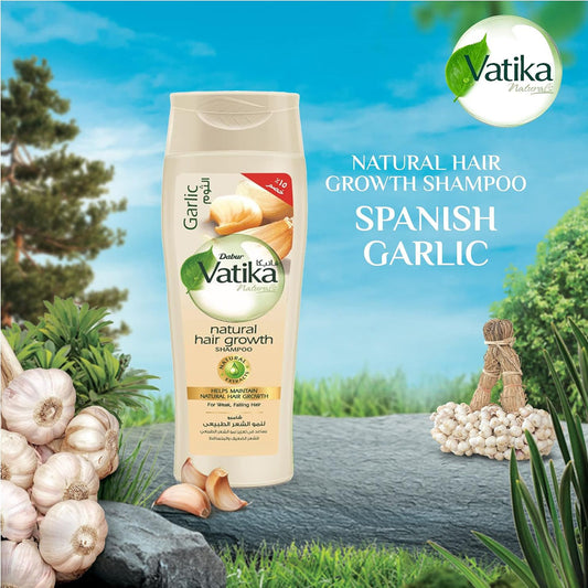 Vatika shampoo for natural hair growth with Spanish garlic 200 ml