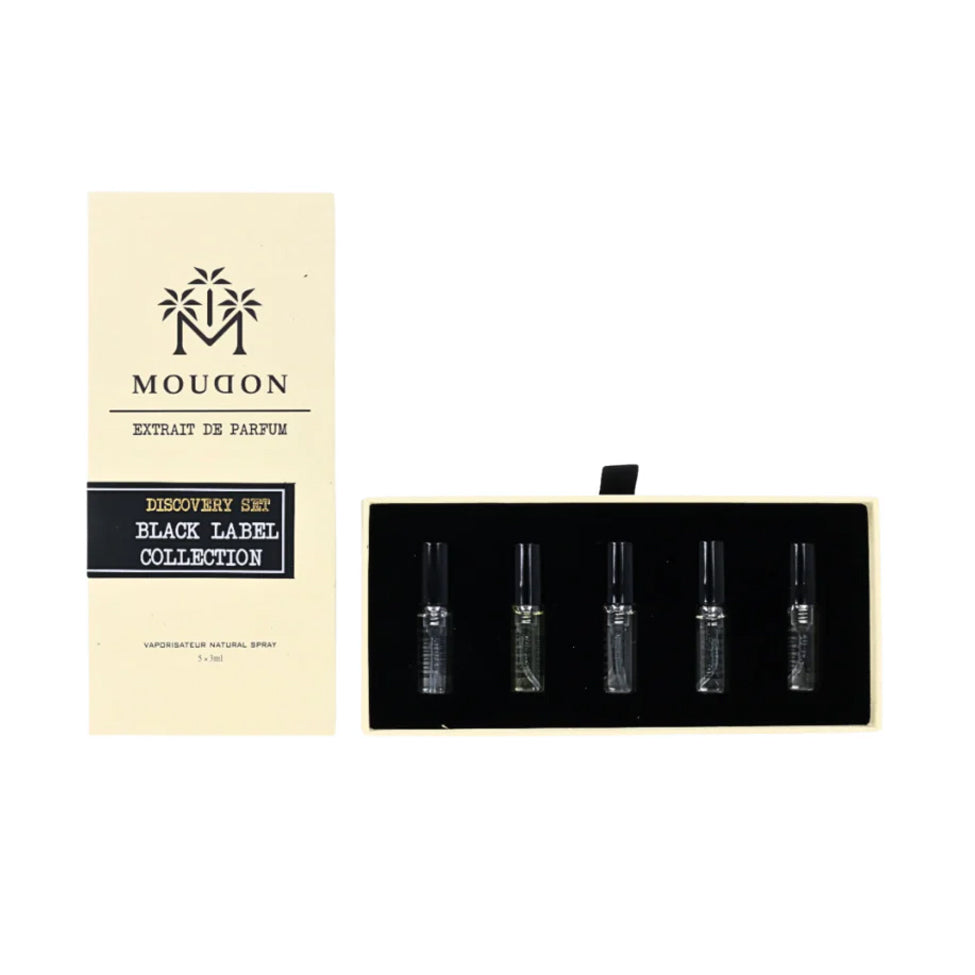 Black Label Collection Extract De Parfum Unisex Set 5 Bottles 3 ml by Moodon
