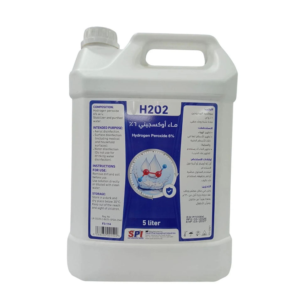 Hydrogen peroxide 6% concentration 5 L volume