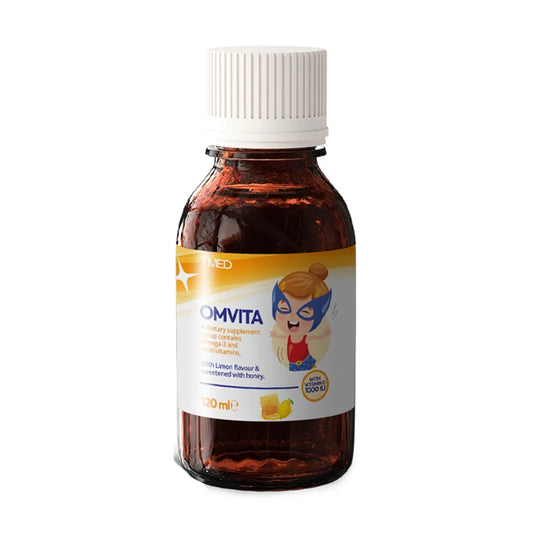 Omvita  Omega-3 & Multivitamins to Support Healthy Growth and Focus Children -Syrup 120 ml 