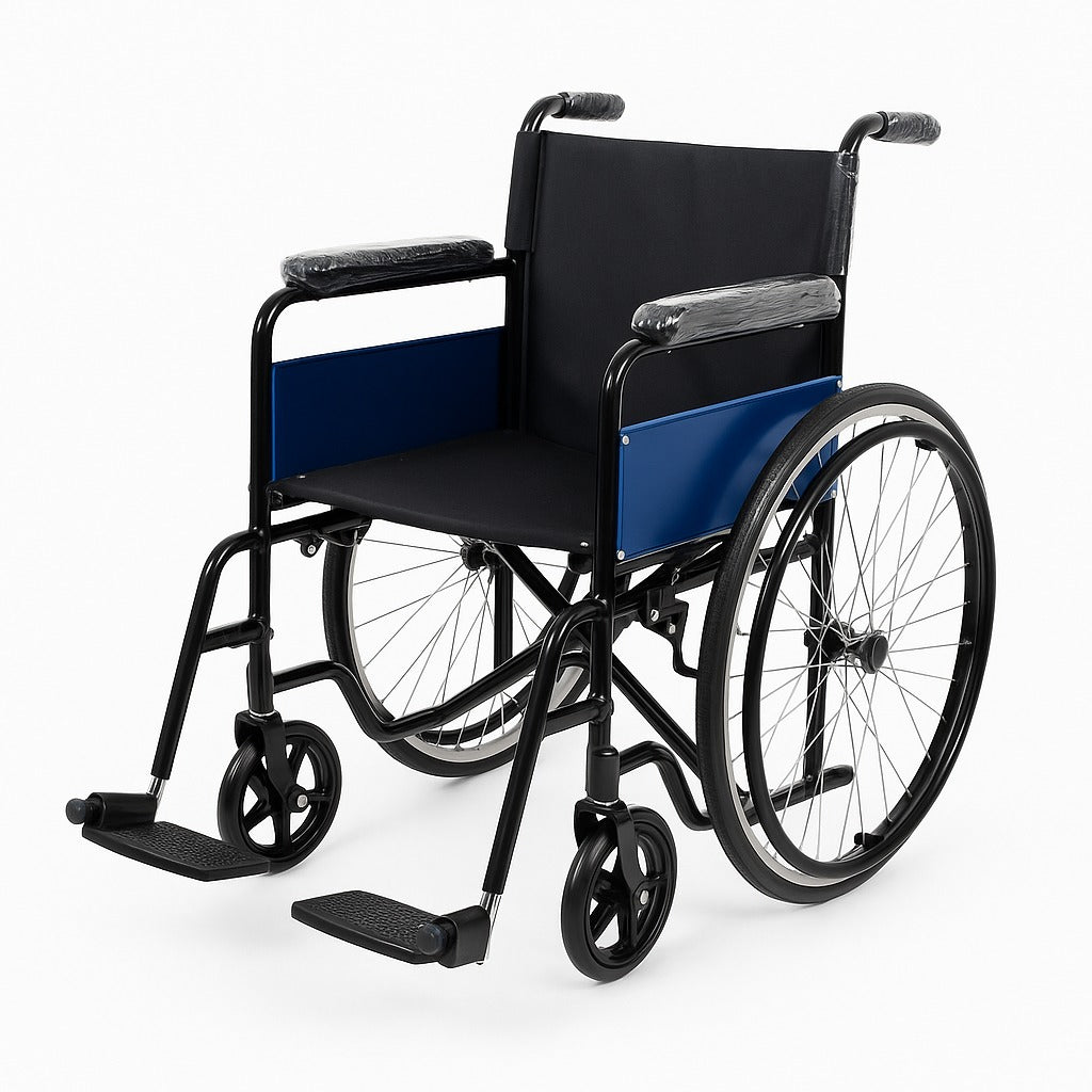 كرسي متحرك يدوي يتحمل حتى 120 كيلو - 18 انش