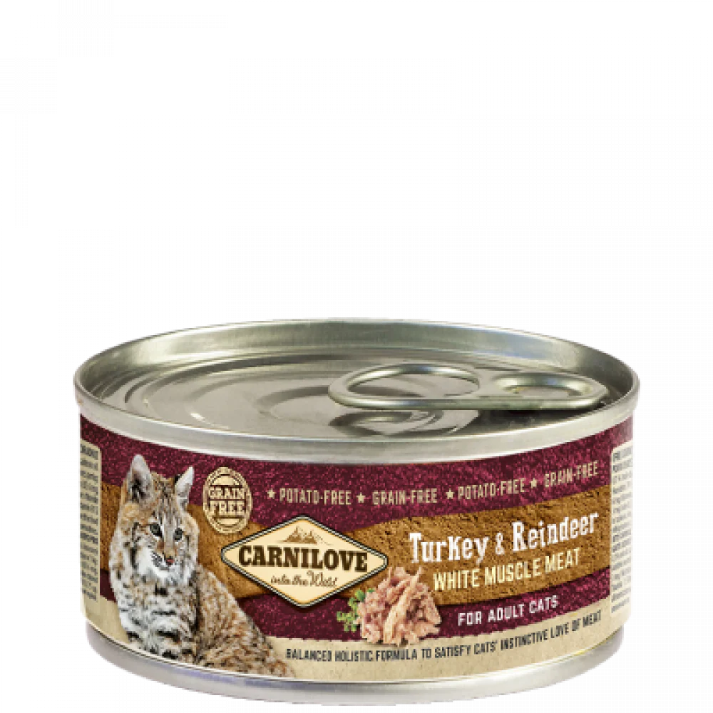 كارنيلوف طعام رطب ديك رومي و رنة للقطط البالغة 100 غ |  صيدلية.كوم.