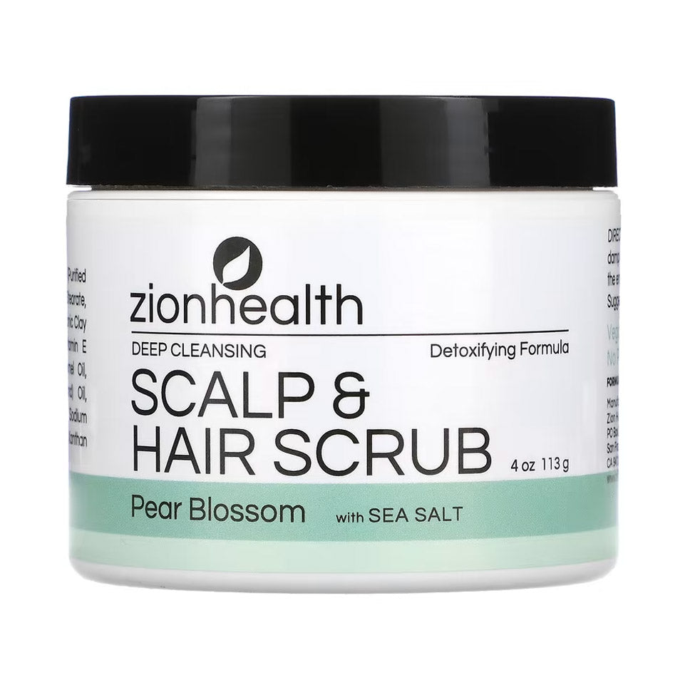 زيون هيلث مقشر للشعر وفروة الرأس بأزهار الكمثرى وملح البحر 113 جم |  صيدلية.كوم.