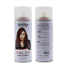 بخاخ صبغة شعر مؤقت باللون الكستنائي من ساشا 130 مل |  صيدلية.كوم.
