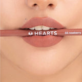 Hearts Lip Liner Pencil Rose Berry 03