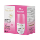 Offer 1 + the second at 50% Beesline Deodorant Roll on, skin whitening, rose perfume scent, 50 ml