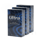 Ultra offer blue lubricated condoms, 12 pieces x 3