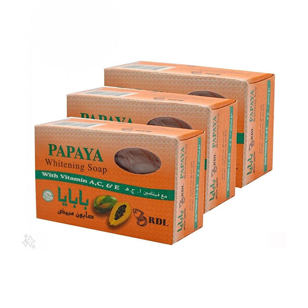 عرض صابون RDL البابايا المبيض للوجه 135 جم × 3 |  صيدلية.كوم.
