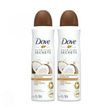 Offer Dove Nutritive Secrets Spray Deodorant with Coconut and Jasmine Flower - 150 ml×2