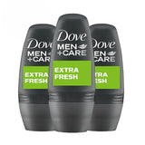 Offer Dove Men Care+ Deodorant Roll-on Extra Fresh 50 ml x 3