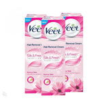 Offer of Veet Hair Removal Cream with Lotus Milk for Normal Skin 100 ml x 3