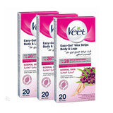 Offer Veet wax strips for normal skin 20 pieces x 3