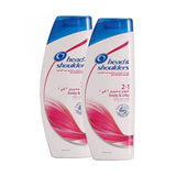 Head & Shoulders offer anti-dandruff shampoo for damaged and dry hair, 2 in 1, size 390 ml x 2