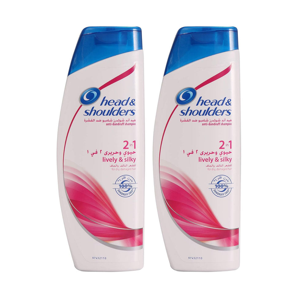 عرض هيد اند شولدرز شامبو ضد القشرة لشعر التالف والجاف 390 مل ×2 |  صيدلية.كوم.
