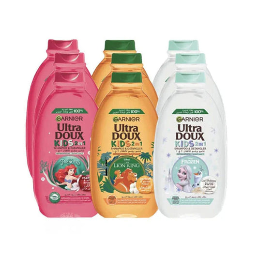 عرض جارنييه مجموعة الترا دوكس 2 في 1 شامبو للشعر للأطفال 400 مل 9 حبات