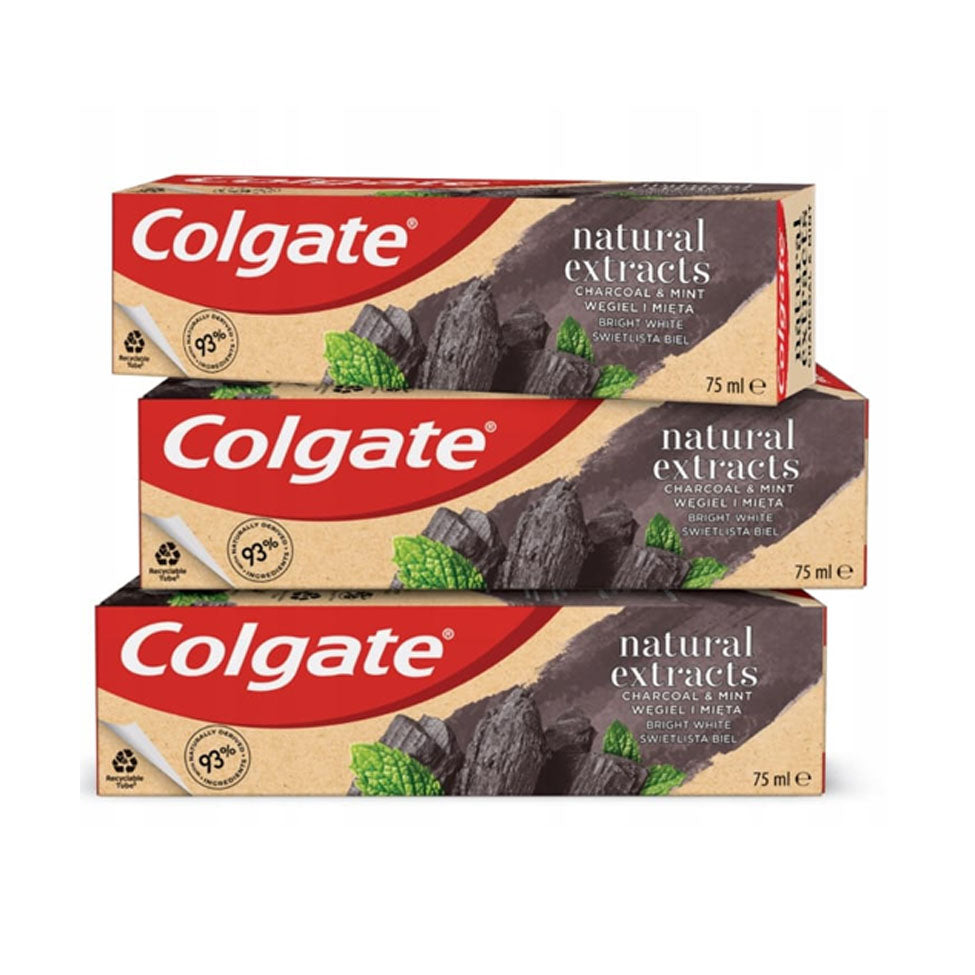 عرض كولجيت معجون اسنان ناتشورال بالفحم تبييض 75 مل×3 |  صيدلية.كوم.