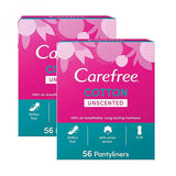 Carefree offer daily feminine pads with cotton extracts - 56 pads x 2